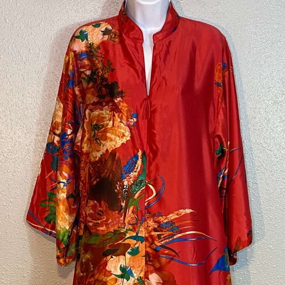 Natori Multicolor Floral Kimono/Mumu/Kaftan/House Dress - Picture 2 of 10